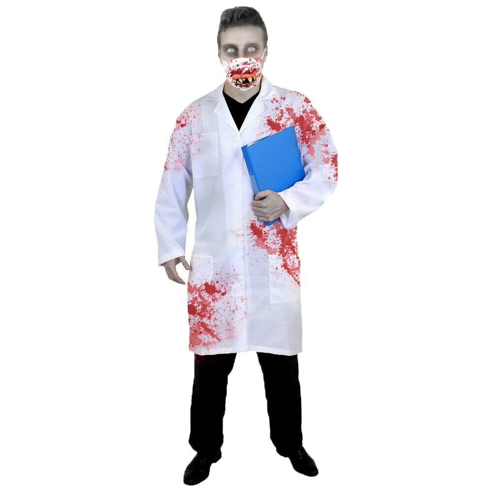 Lizzy Adult Men's Bloody Surgeon And Bloody Nurse Halloween Costume Dress Up Horror Couple