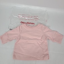NEW Hanna Andersson Baby Brushed Jerset Long Sleeve Tee Petal Pink Sz 0-3 Mo