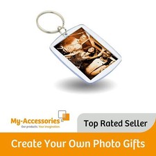 Blank Acrylic Photo Keyring 45 x 35mm A7 Insert Size - Personalise Gifts & Promo