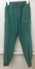 Wonderwink Women's 5555 Green Mid Rise Elastic Waist Cargo Jogger Pant Size S