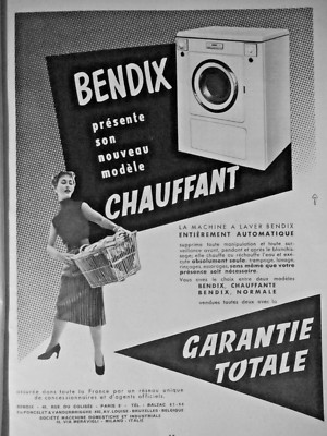 PUBLICITE ADVERTISING 114 1960 HOOVER lave linge machine à laver HOOVERMATIC