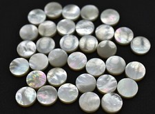 Natural Mother Of Pearl Flat Back Discs 10 MM Round Flat Back Discs For Jewelry.