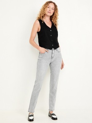OLD NAVY by Gap ~ NWT New Women's 18 ~ GRAY WASH High-Waisted Vintage Slim Jeans
