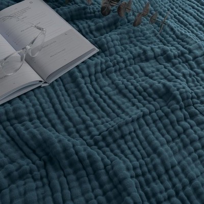 Muslin Blanket for Adults Queen 90'' x 90'' - 6 Layer Soft, Breathable & Lightw...