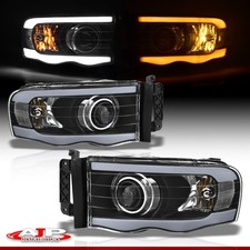 Black Sequential Led Projector Head Light Lamp For 2003-2005 Dodge Ram 2500 3500 Black Sequential Led Projector Head Light Lamp For 2003-2005 Dodge Ram 2500 3500