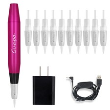 Portable Tattoo Machine Pen Eyebrow Lip Permanent Makeup Pen with 1R 3R Cartr...