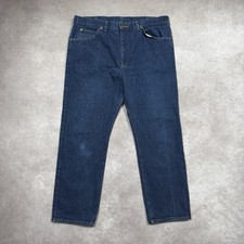 Vintage 70s/80s Lee Denim Jeans 36x28" Straight Leg Medium Wash Union Made USA