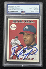 2000 RAFAEL FURCAL Signed Fleer Tradition ROOKIE Card-ATLANTA BRAVES-PSA