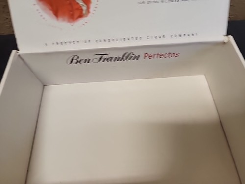 Vintage Top Zustand BEN FRANKLIN ZIGARREN Box 50 PERFECTIS LEER  - Bild 7 von 8