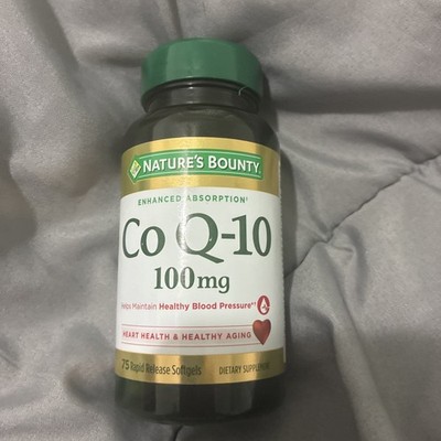 Nature's Bounty Co Q-10 100mg Cardiovascular Health 75ct Exp: 03/2027 New!!