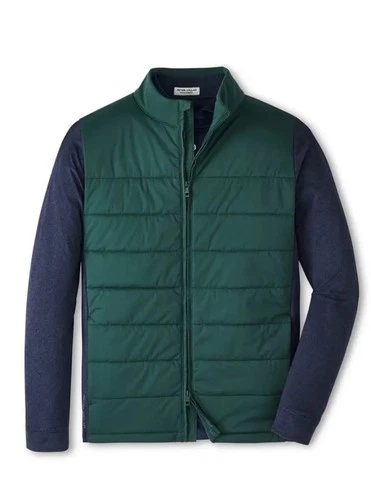 Peter Millar L Men's Nordic Pine Merge Hybrid Fleece Golf Size L - product listing photo