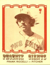1976 Phoenix Giants Caruso #7 Frank Riccelli - NM Blank Back Baseball Card