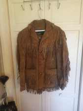 Rancher Western Vintage Jacket By Schott Bros Fringe Leather MADE IN USA Sz 38