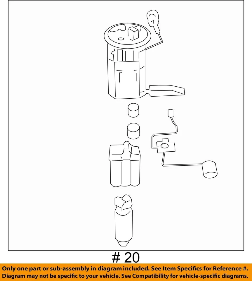 Hyundai Elantra 2011 conjunto de bomba de combustible 2,0 L tracción delantera usada 134 k millas Foto 4 de 4