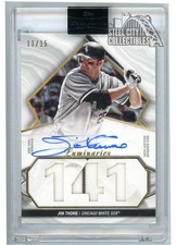 Jim Thome 2022 Topps Luminaries Hit Kings Patch Auto Card #HKAR-JT 11/15