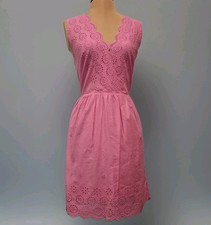 J.Crew Womens New Pink Eyelet Dress Coquette Barbiecore Cotton Sleeveless Size 4