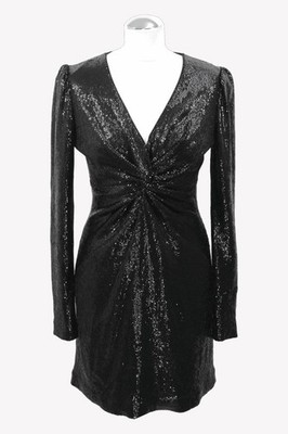 Rachel Zoe Damen Kleid Gr. 36 Schwarz NEU Shiftkleid Shirtkleid Dress