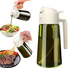 470ml 2-in-1 Glass Olive Oil Dispenser & Sprayer Oil Spray Bottle for Cooking