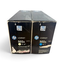HP 502A Cyan Q6471A Yellow Q6472A Print Cartridge Set