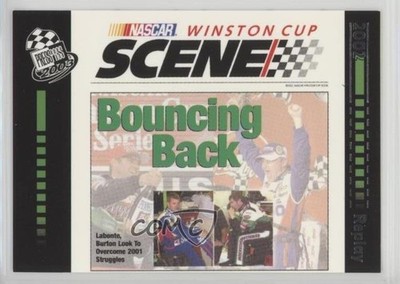 2003 Press Pass NASCAR Scene Bobby Labonte Jeff Burton Bouncing Back #70 HOF 0s5