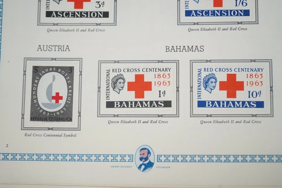 INTERNATIONAL RED CROSS COLLECTION OF 300+ STAMPS ALL MINT ON SCOTT PAGES - Image 4 of 4