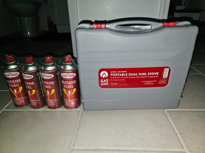 GasOne 15,000 BTU Propane or Butane Dual Fuel Portable Camping - Patented Stove