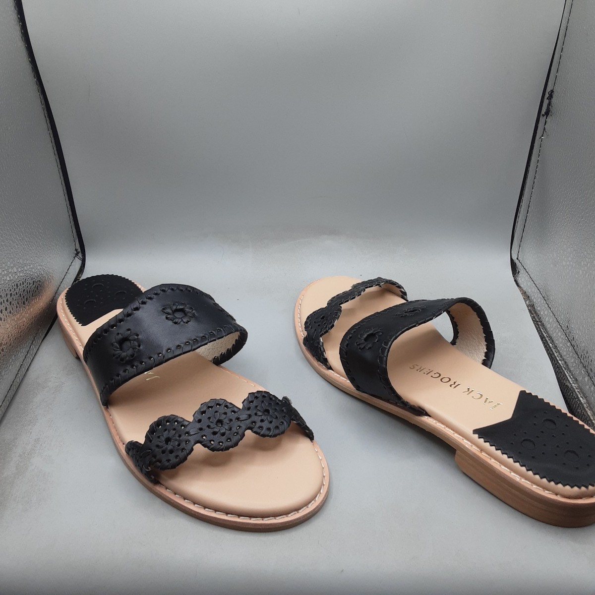Flat Sandal Jack Rogers Lauren Sandal Black Jack Rogers Lauren