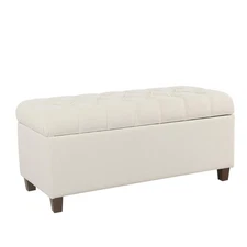 Large Tufted Storage Ottoman Bench For Living Room And Bedroom 40X18x18 Inches