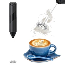 Handheld Milk Frother Wand Battery Operated Electric Whisk Drink Mixer