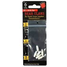 Bear Claws Line Leader Connectors #1 (1-50 lb test) THREE Packs, No Knots #MP-1