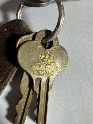 Vintage Eagle Lock Brass Key No A36A137  Eagle Lock Co Terryville Conn USA