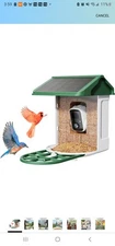 HARYMOR Bird Feeder Camera AI Identify Bird Species Solar Panel Smart - Green