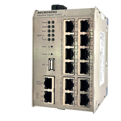 MICROSENS MS652119PM-V2 Profi Line Modular Basic Switch Industrial GigabitSwitch