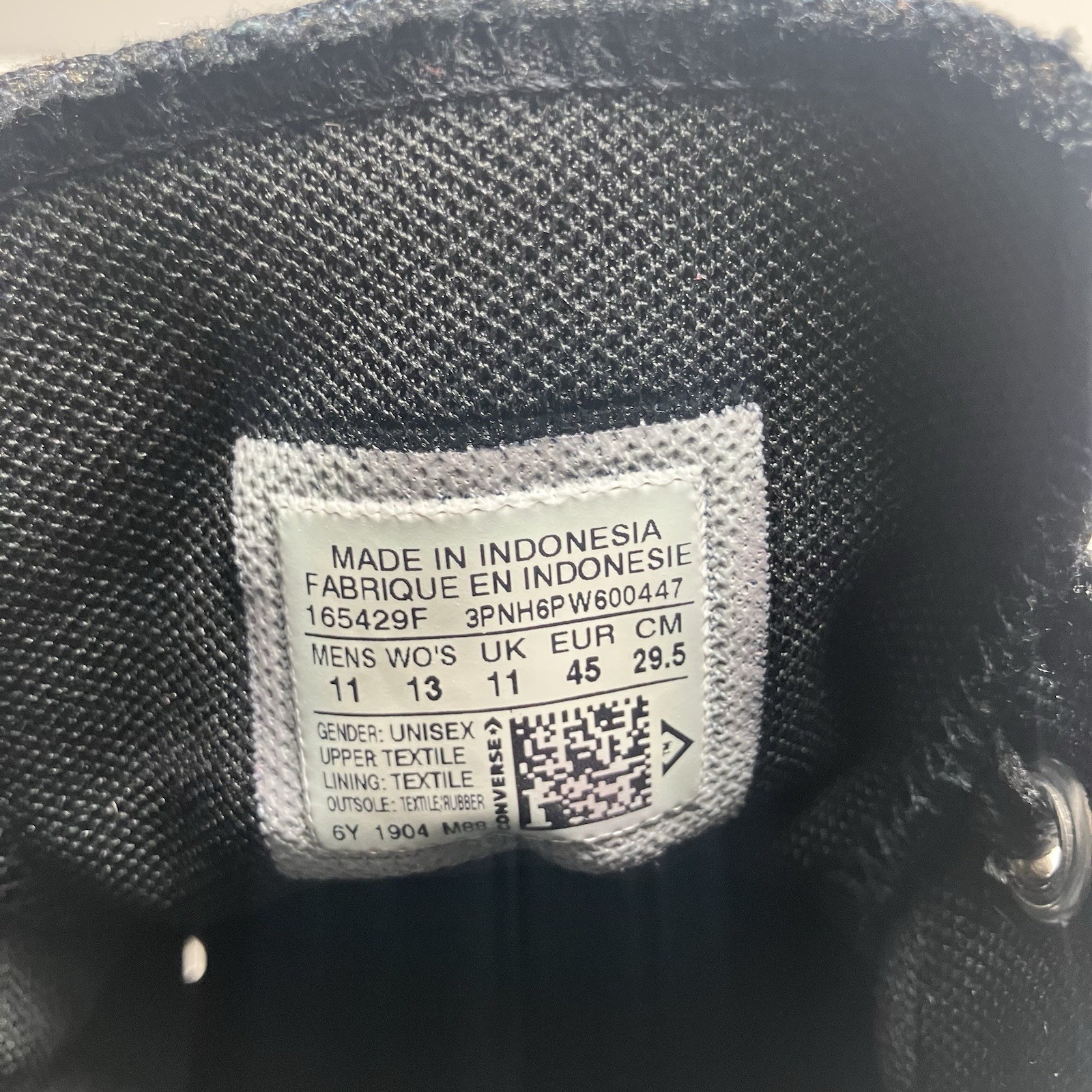 Black Converse Chuck Taylor Size 11M 13W All Star gunmetal Wordmark 2.0 Sneakers thumbnail 8