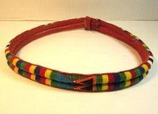 Vintage N. African Hand-beaded Bedouin Leather Waist Belt Tribal Ethnic