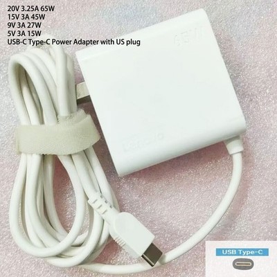 US 65W Type C USB-C Power Adapter for Lenovo Thinkpad 11e 13 Yoga 11e Chromebook