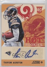 2013 Score Hot Rookies Signatures 49/99 Tavon Austin #8 Auto 0b2