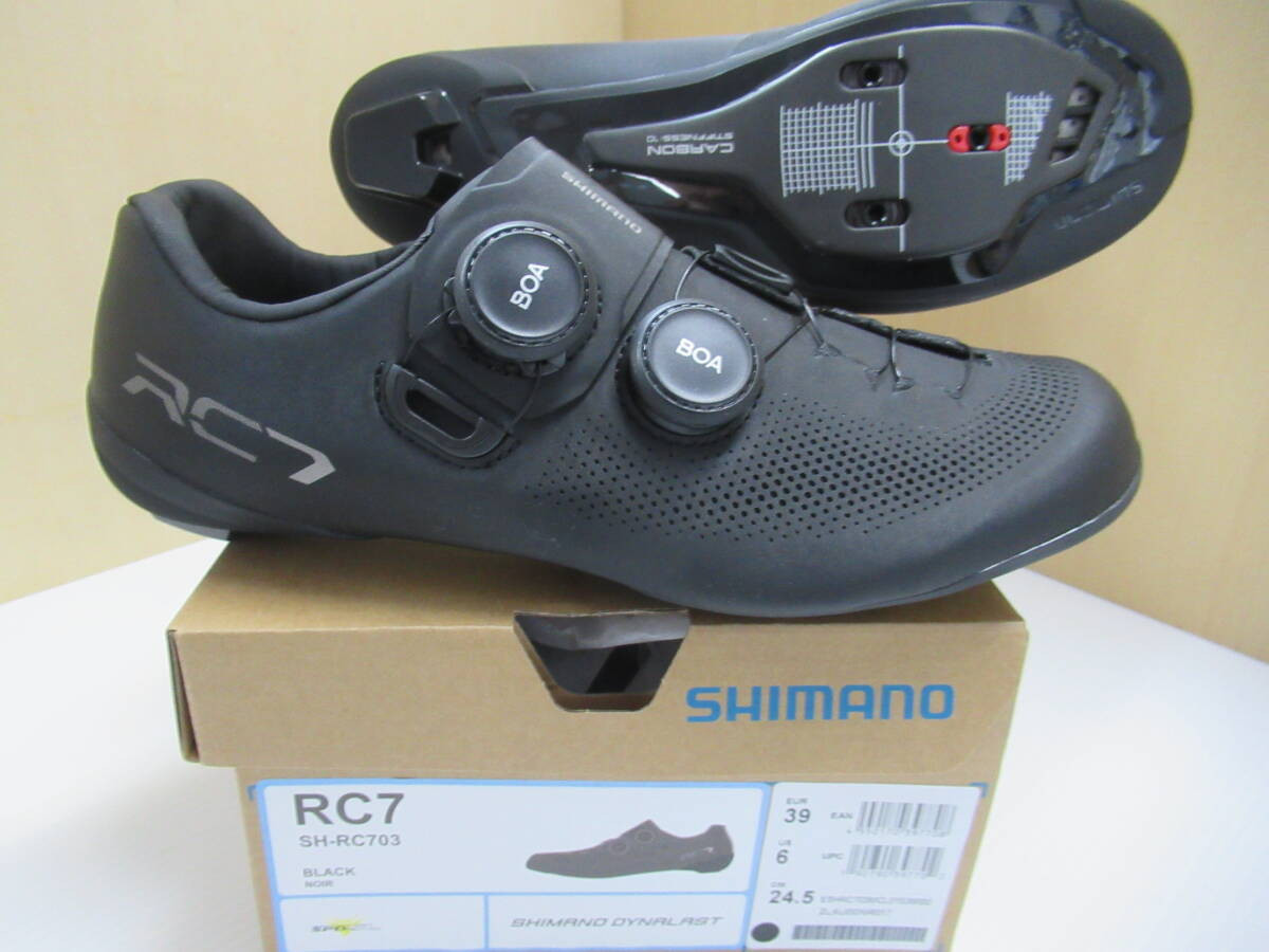 Shimano RC7 Carbon Road Competition Shoes SH-RC703 Black 39 Shimano RC7 Carbon Road Competition Shoes SH-RC703 Black 39