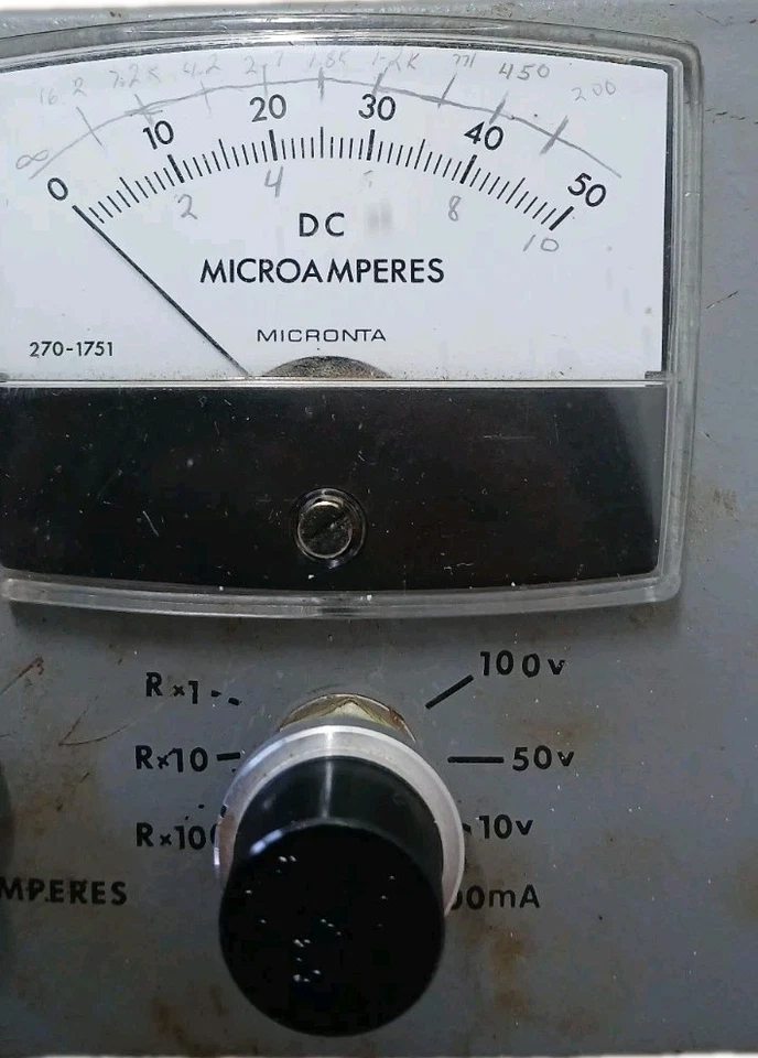 Voltímetro vintage AMP ohmios automático exhibición de tienda garaje exhibición hombre cueva Foto 3 de 4