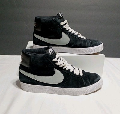 Nike SB Blazer Mid Shoes Mens Size 10 Black Suede Skate Sneakers 631042-003