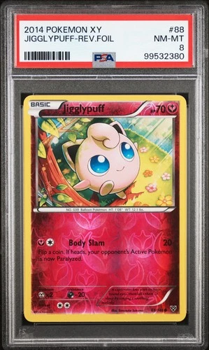 2014 Pokemon XY Base Set Jigglypuff 88/146 Reverse Holo PSA 8