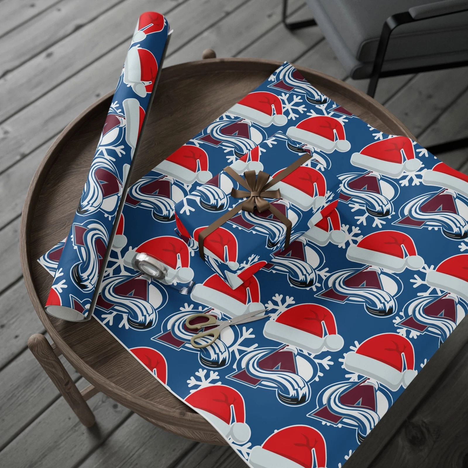 Colorado Avalanche Hockey Christmas Wrapping Paper Holiday Gift