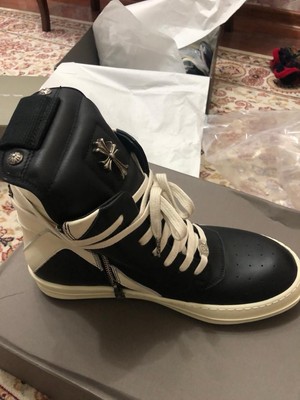靴 rick owens geobasket Rick Owens Chrome Hearts Geobasket Sneakers Size 44 | eBay