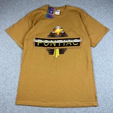 Pontiac T Shirt Mens Medium Orange GM General Motors Car Logo Retro NWT