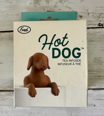 Fred Hot Dog Dachshund Wiener Doxie  Dog Tea Infuser NIB 