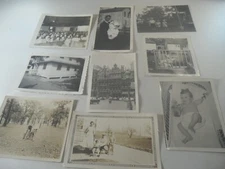 12F15 Vintage estate photo lot of 9 photos 1930/50's house kids baby
