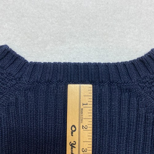 Cabi Cable Knit Sweater Women's S Navy Blue Zipper Acccent Pullover - Picture 12 of 12