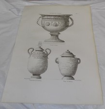 Mid-1800s ROMAN/GREEK///3 DESIGNS OF VASES AND PITCHERS