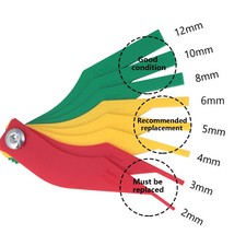 Car Brake Pad Scale Lining Thickness Feeler Gauge Tester Wear Measure Tool