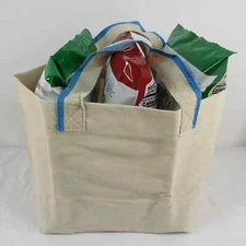 SPIKRAK Shopping bag, cotton/natural 3 gallon reusable tote Small 005.133.64